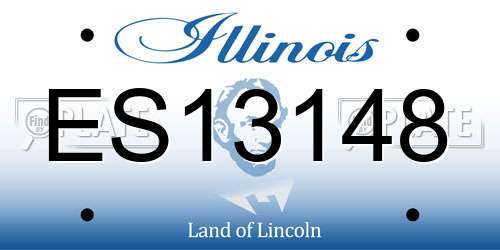 ES13148 Illinois License Plate