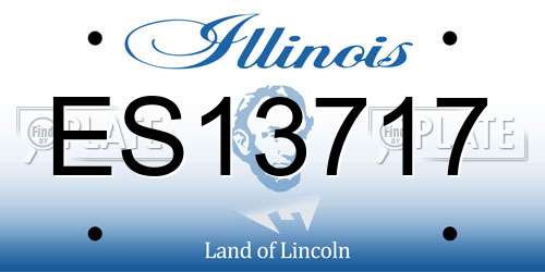 ES13717 Illinois License Plate