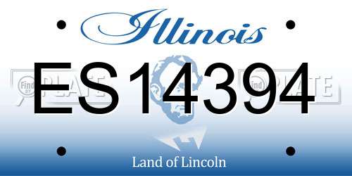 ES14394 Illinois License Plate