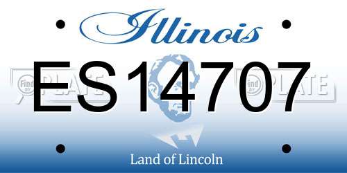 ES14707 Illinois License Plate