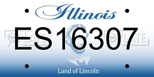 ES16307 Illinois License Plate