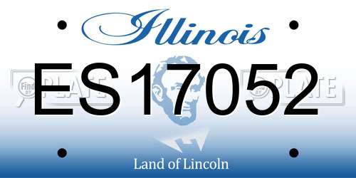 ES17052 Illinois License Plate