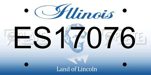 ES17076 Illinois License Plate