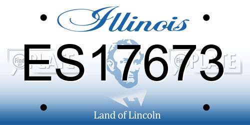 ES17673 Illinois License Plate
