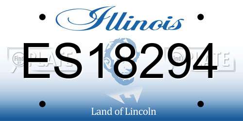 ES18294 Illinois License Plate