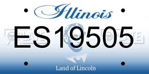 ES19505 Illinois License Plate