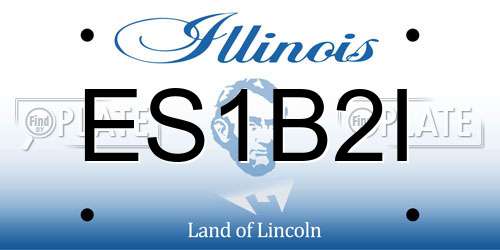 ES1B2I Illinois License Plate