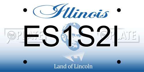 ES1S2I Illinois License Plate
