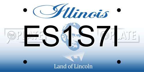 ES1S7I Illinois License Plate