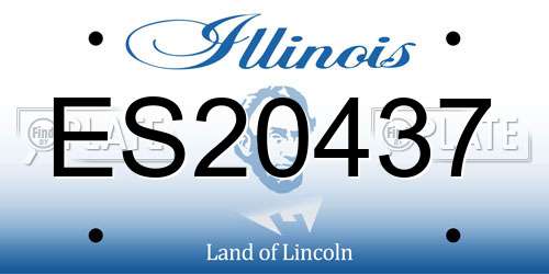 ES20437 Illinois License Plate