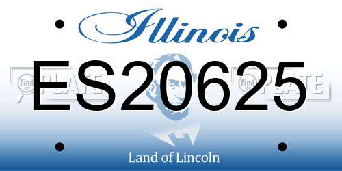 ES20625 Illinois License Plate