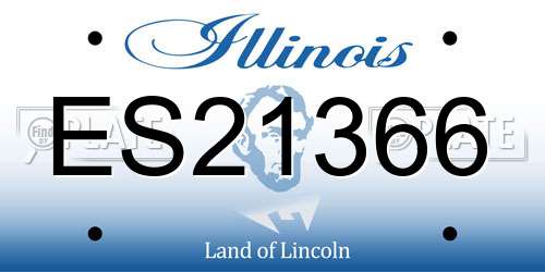 ES21366 Illinois License Plate