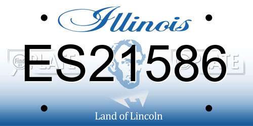 ES21586 Illinois License Plate