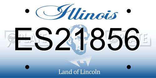 ES21856 Illinois License Plate