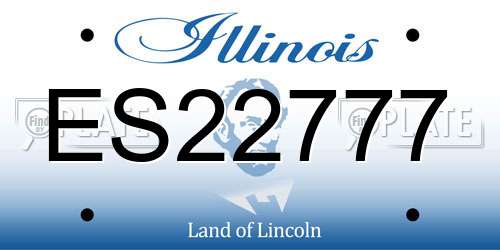 ES22777 Illinois License Plate