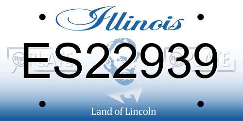 ES22939 Illinois License Plate
