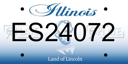 ES24072 Illinois License Plate