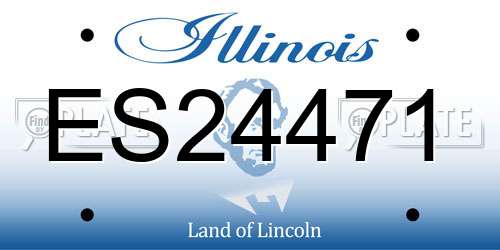 ES24471 Illinois License Plate