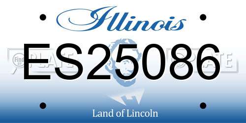 ES25086 Illinois License Plate