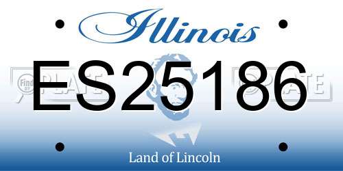 ES25186 Illinois License Plate