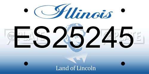 ES25245 Illinois License Plate