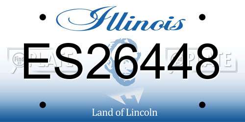 ES26448 Illinois License Plate