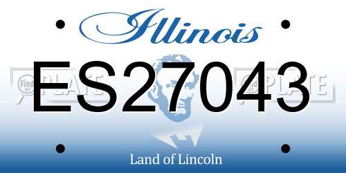 ES27043 Illinois License Plate