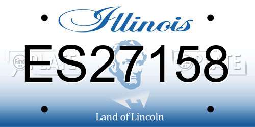 ES27158 Illinois License Plate