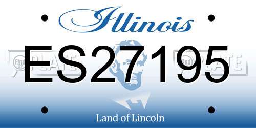 ES27195 Illinois License Plate