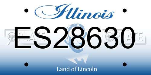 ES28630 Illinois License Plate