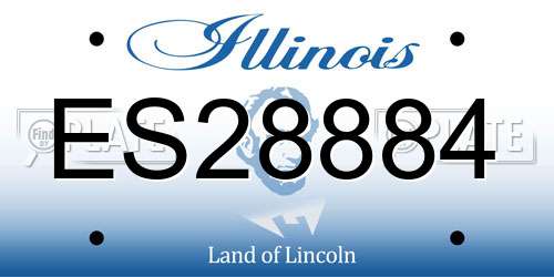 ES28884 Illinois License Plate