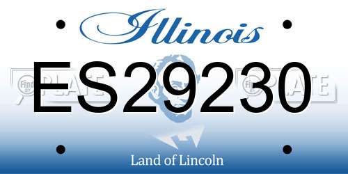 ES29230 Illinois License Plate