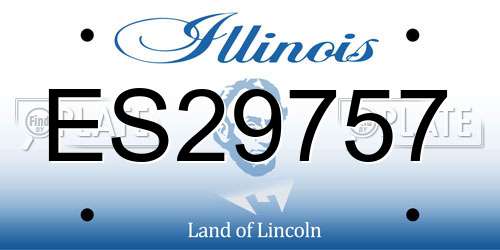ES29757 Illinois License Plate