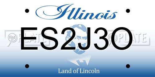 ES2J3O Illinois License Plate