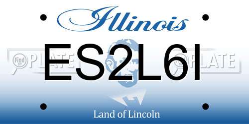 ES2L6I Illinois License Plate