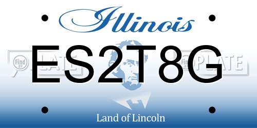 ES2T8G Illinois License Plate