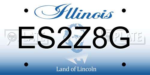 ES2Z8G Illinois License Plate