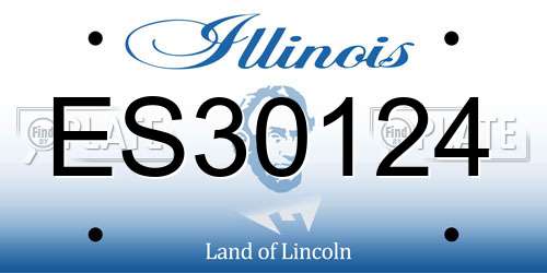 ES30124 Illinois License Plate