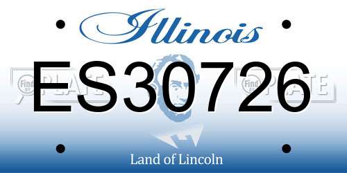 ES30726 Illinois License Plate