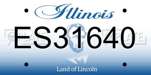ES31640 Illinois License Plate