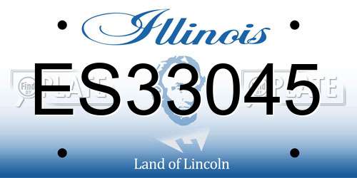 ES33045 Illinois License Plate