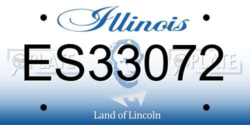 ES33072 Illinois License Plate