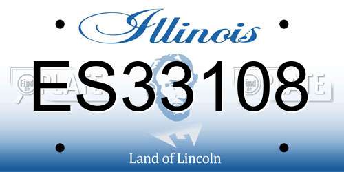 ES33108 Illinois License Plate