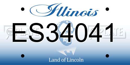 ES34041 Illinois License Plate