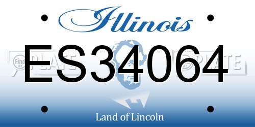 ES34064 Illinois License Plate