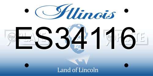 ES34116 Illinois License Plate
