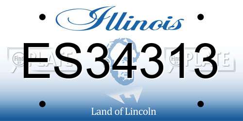 ES34313 Illinois License Plate