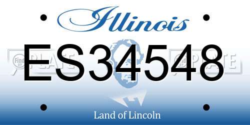 ES34548 Illinois License Plate
