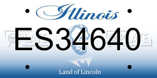 ES34640 Illinois License Plate
