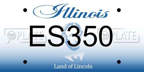 ES350 Illinois License Plate